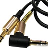 Кабель Hoco UPA02 3.5 мм - 3.5 мм (2 м, черный/золотистый)