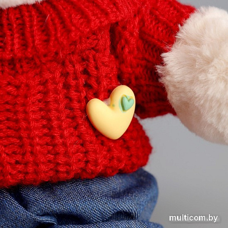 Классическая игрушка Milo Toys Little Friend Мишка в красном свитере 9905638