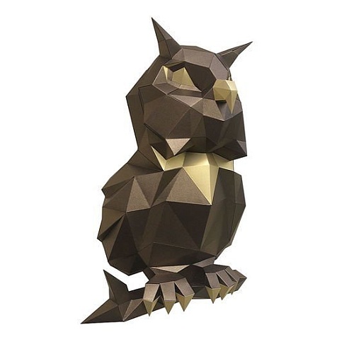 PaperCraft PAPERRAZ Сова Пухля (бронзовый)