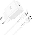 Сетевое зарядное Hoco N27 Lightning (белый)
