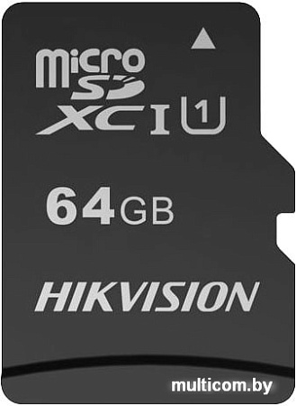 Карта памяти Hikvision microSDHC HS-TF-C1(STD)/64G/Adapter 64GB (с адаптером)