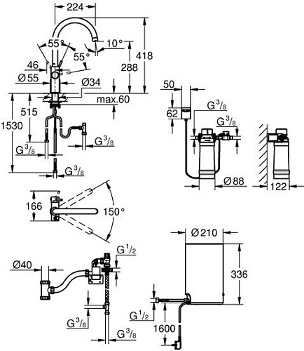 Смеситель Grohe Red Duo 30083DC1 (сталь)