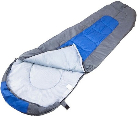 Спальный мешок Acamper Bergen 300г/м2 (левая молния, серый/голубой)