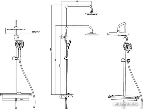Душевая система Savol SK-H3145H