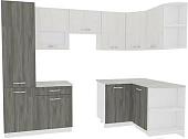 Угловая кухня ВерсоМебель Эко-5 1.3x2.7 правая (северное дерево светлое/сев дерево темное)