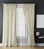 Комплект штор Pasionaria Каспиан 480x260 с подхватами (молочный)