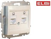 Розетка компьютерная Elbi Zena-Vega 609-010300-248 (кремовый)