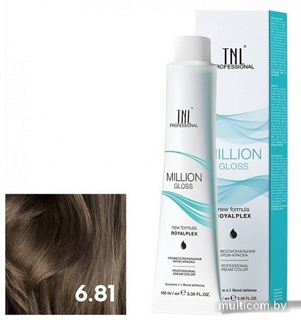 Крем-краска для волос TNL Professional Million Gloss 6.81 100 мл