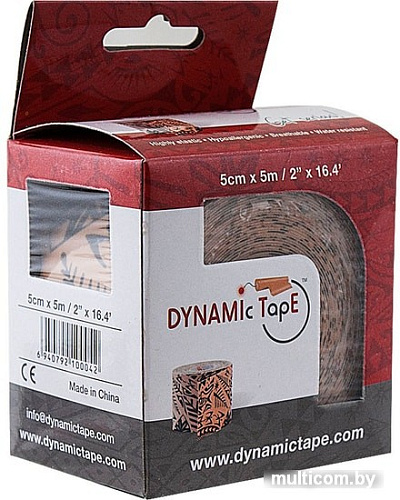 Тейп Dynamic Tape DT50TT (5 см x 5 м, телесный/черное тату)