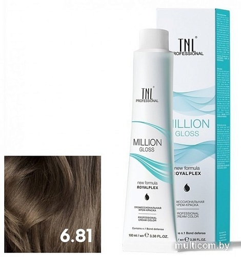 Крем-краска для волос TNL Professional Million Gloss 6.81 100 мл