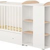 Кроватка-трансформер Polini Kids Ameli 800, с комодом (белый/дуб пастельный)