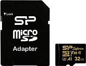 Карта памяти Silicon-Power Superior Golden A1 microSDHC SP032GBSTHDV3V1GSP 32GB