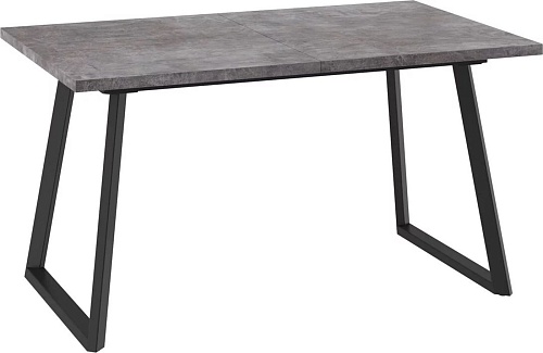 Кухонный стол Мамадома Loft-140 раздвижной 140-180х85 (дымчатая керамика/черный)