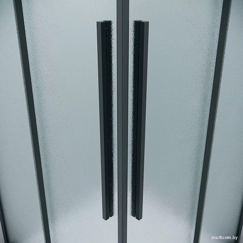 Душевой уголок Grossman Galaxy 110х80х195 300.K33.01.11R80L.21.02 (черный матовый/стекло шиншилла)