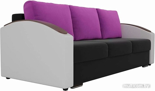 Диван Лига диванов Монако slide 102009 (черный/белый/фиолетовый)