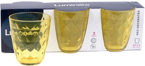 Набор стаканов для воды и напитков Luminarc Neo diamond colorlicious yellow P7127