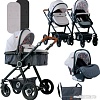 Универсальная коляска Lorelli Alexa 2020 (3 в 1, light grey)