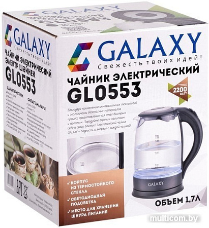 Электрочайник Galaxy GL0553 (черный)