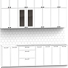 Готовая кухня Интермебель Лион-8 2.4м без столешницы (белый софт)