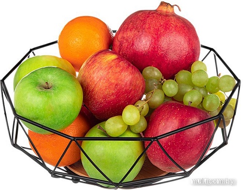 Ваза для фруктов El Casa 240188 (черный)