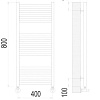 Полотенцесушитель TERMINUS Аврора П16 400x800 нп