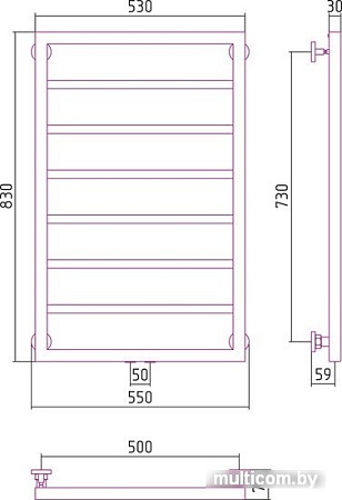 Полотенцесушитель Сунержа Канцлер 800x500 31-0254-8050