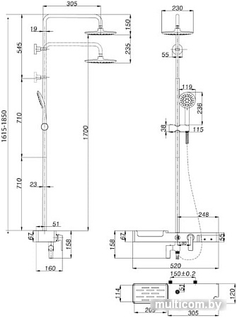 Душевая система Lemark LM7007C