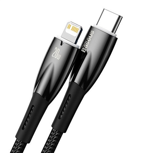 Кабель Baseus Glimmer Series USB Type-C - Lightning (2 м, черный)