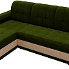 Угловой диван Mebelico Честер 61114 (левый, вельвет, зеленый/бежевый)