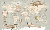 Фотообои Citydecor Карта мира на русском 450x270