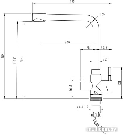 Смеситель Mixline MLSS-0320