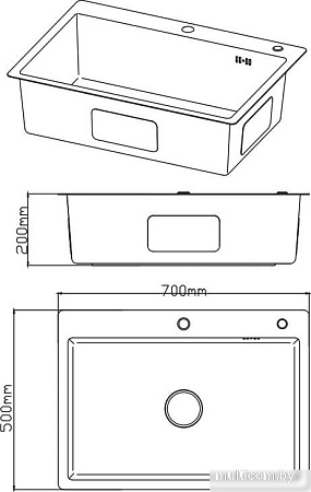 Кухонная мойка Diadonna DS7050