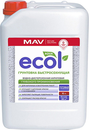 Акриловая грунтовка Ecol 06 (10 л, бесцветный)