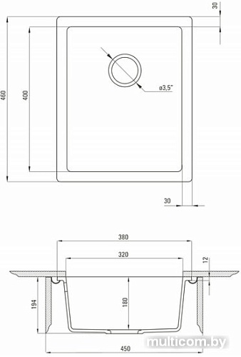 Кухонная мойка Deante Corda ZQA S10B (серый металлик)