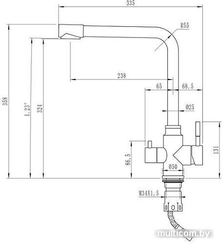 Смеситель Mixline MLSS-0320
