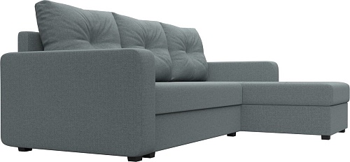 Угловой диван Лига диванов Ливерпуль Лайт правый 125988 (рогожка амур серый)