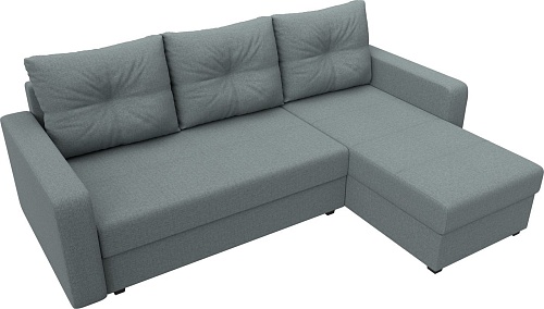 Угловой диван Лига диванов Ливерпуль Лайт правый 125988 (рогожка амур серый)