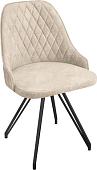 Стул Трия Гранд К4 (черный муар/микровелюр Wellmart Dark Beige)
