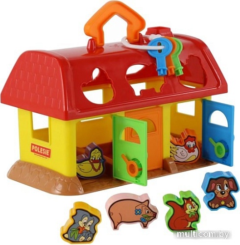 Сортер Полесье Домик для зверей (в сеточке)