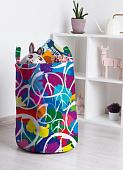 Корзина JoyArty Радужный пацифист toba_15608