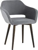 Стул с подлокотниками Stool Group Саймон велюр (тёмно-серый) c подлокотниками