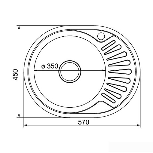 Кухонная мойка Mixline 532303 (правая, с текстурой, 0.8 мм)