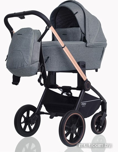 Универсальная коляска Rant MOWbaby Zoom PU (2 в 1, gold grey)