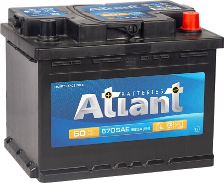 Автомобильный аккумулятор Atlant Blue R+ (60 А·ч)