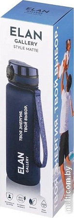 Бутылка для воды Elan Gallery Style Matte 1л 280175 (темно-синий)