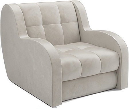 Кресло-кровать Мебель-АРС Аккордеон Барон (бархат, бежевый Star Velvet 6 Light Beige)