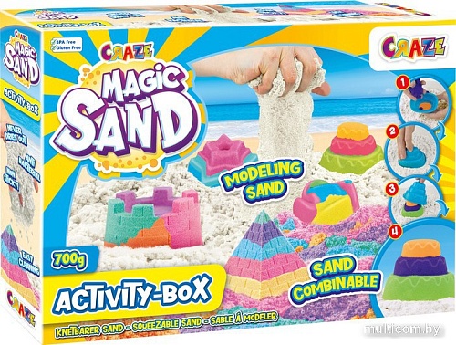 Песок кинетический Craze Magic Sand С формочками и песочницей 32343