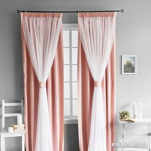 Комплект штор Pasionaria Милли 280x270 (2 шт, розовый)