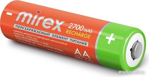 Аккумулятор Mirex AA 2700mAh 1 шт 23702-HR6-27-E4