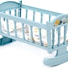 Кроватка для кукол Полесье Кроватка-качалка №4 24033 (дымчато-голубой)